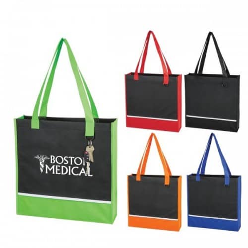 Group of accent tote bags