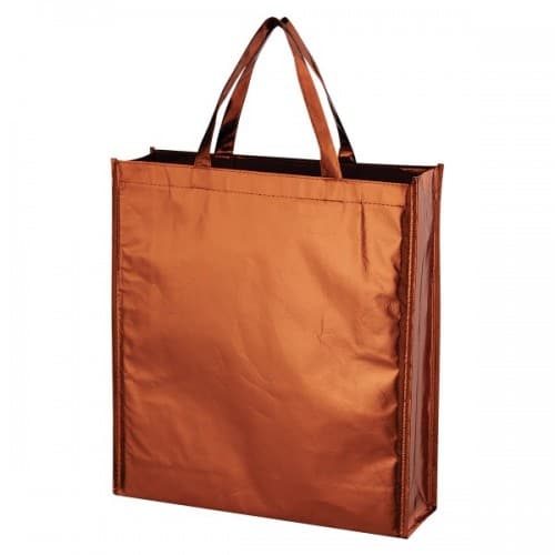 Copper Metallic Non Woven Shopper Tote